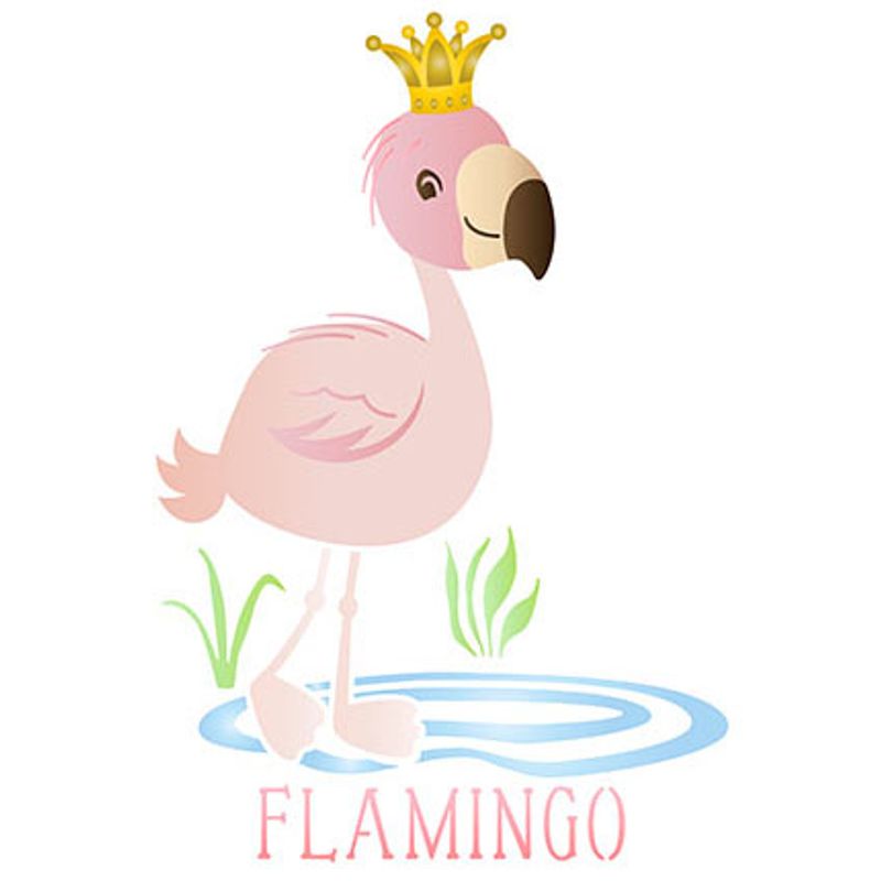 Stencil Pintura Sobreposição Flamingo Infantil 21,1x17,2 Stm-617 - Litoarte