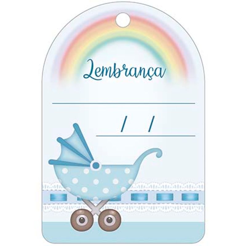 Aplique Decoupage Lembrança Menino Apm8-1013 em Papel e Mdf 8cm Litoarte