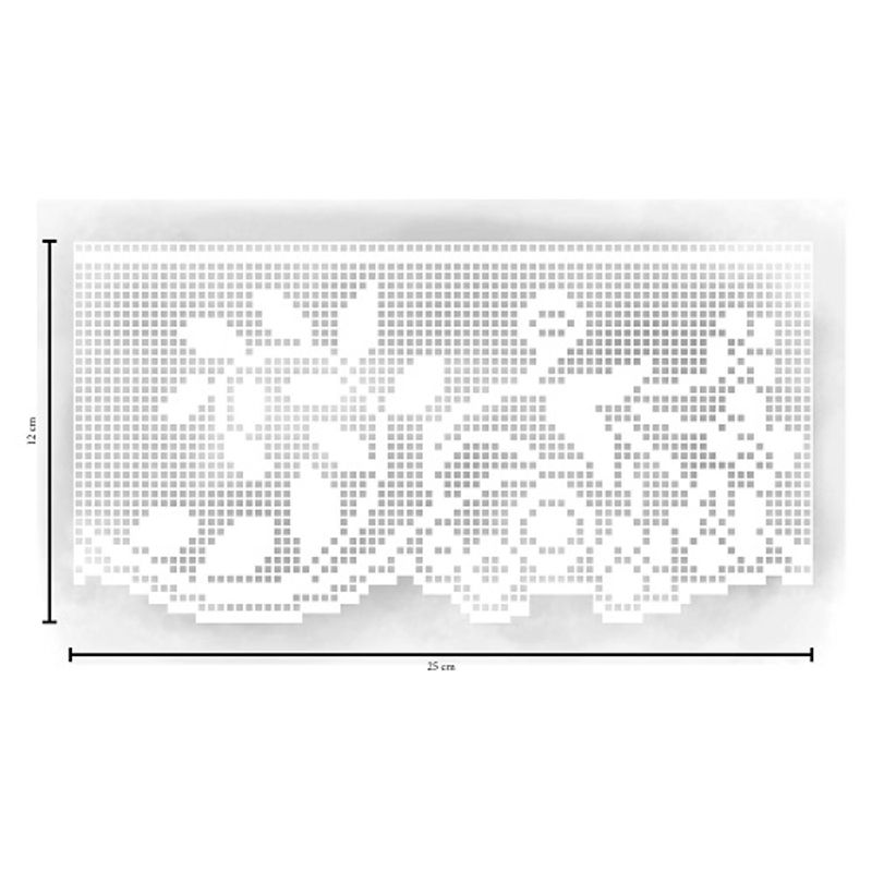Stencil Renda Filé de Flores Stge-011 28,7x13,5 Litoarte