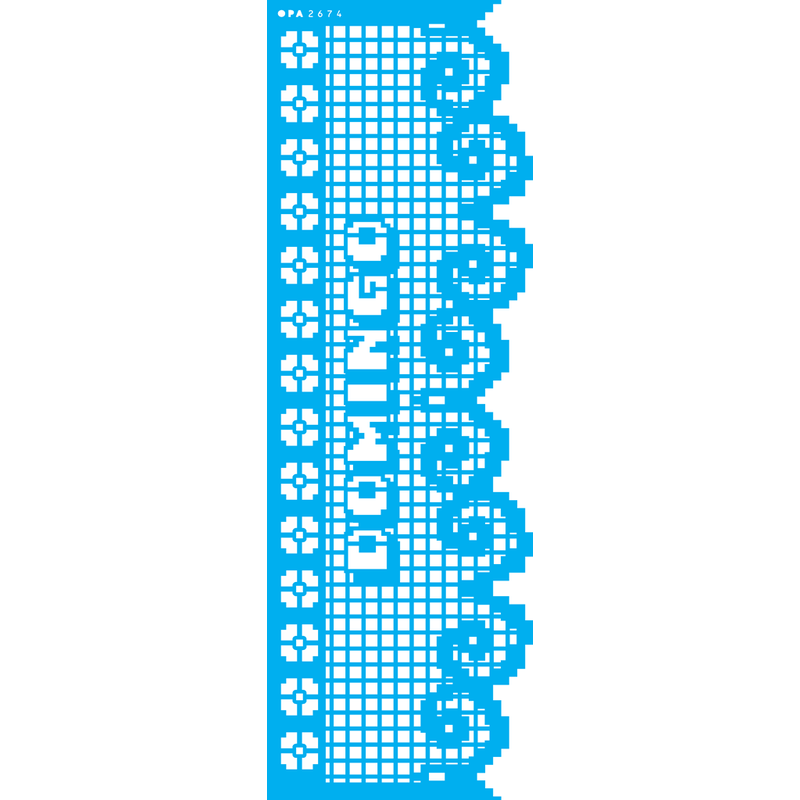 Stencil Pintura Frase Negativo Renda Semana I Domingo 10x30 2674 Opa