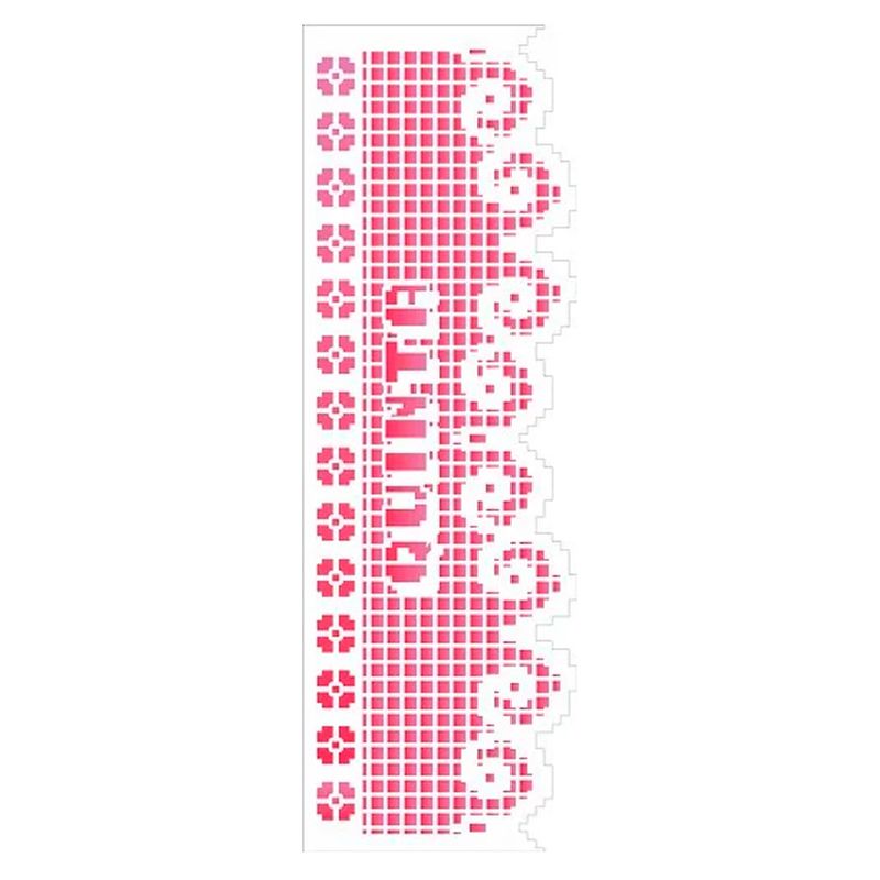 Stencil Pintura Frase Negativo Renda Semana V Quinta 10x30 2678 Opa