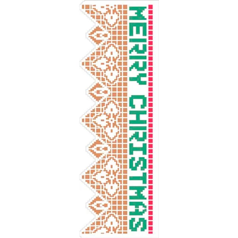 Stencil Simples Negativo Renda Marry Christmas 2733 10x30 Opa