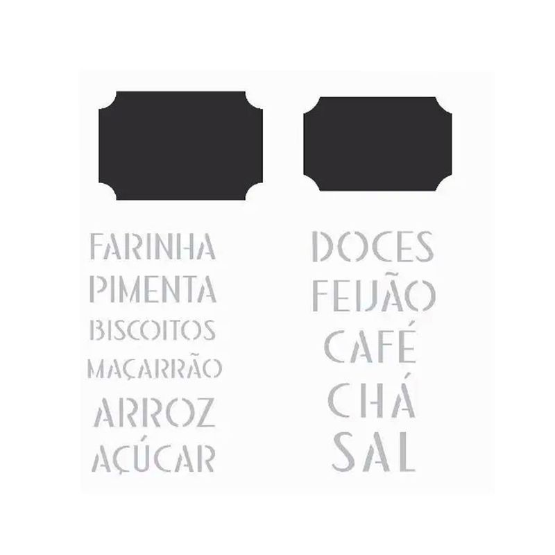 Stencil Simples Tag Alimentos Opa2341 14x14