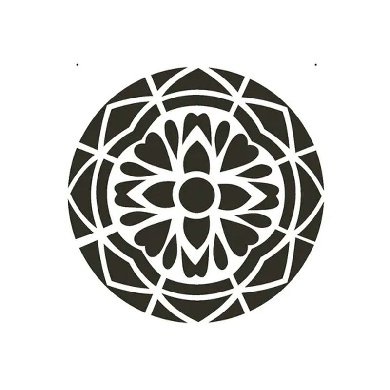 Stencil Simples Mandala I Camada I Opa2280 20x25