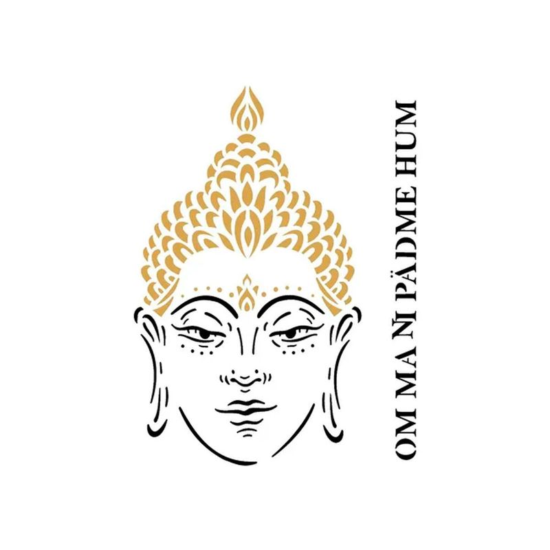 Stencil Simples Religião Buda Opa2288 20x25