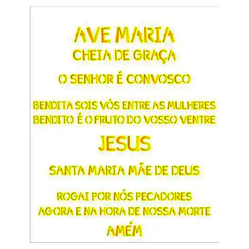 Stencil Simples Oração Ave Maria Opa2193 20x25