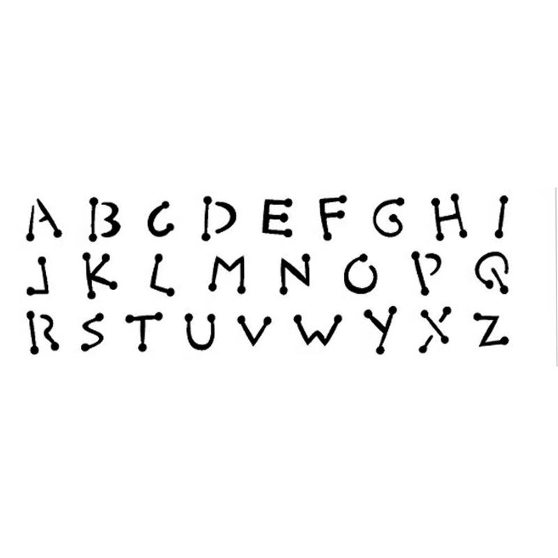 Stencil Simples Alfabeto Infantil 300 10x30 Opa