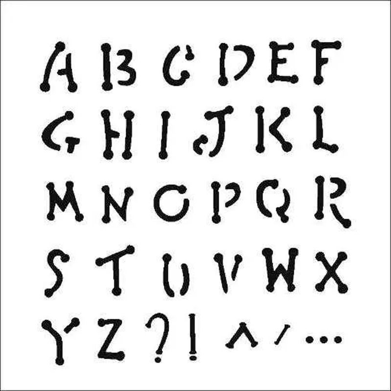 Stencil Simples Alfabeto I Opa973 14x14