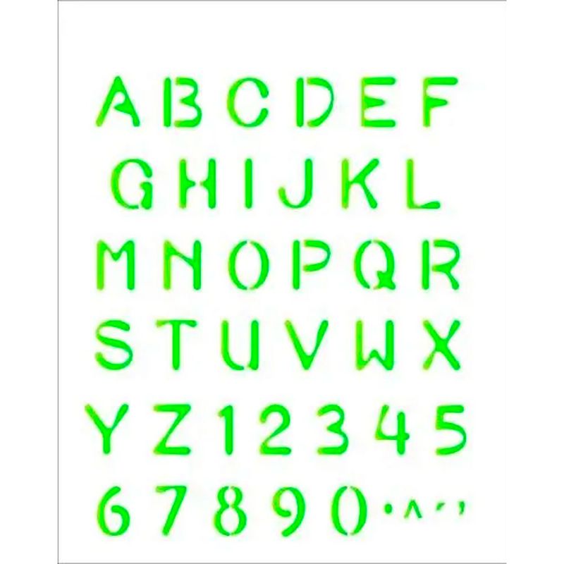 Stencil Simples Alfabeto Simples Opa477 20x25