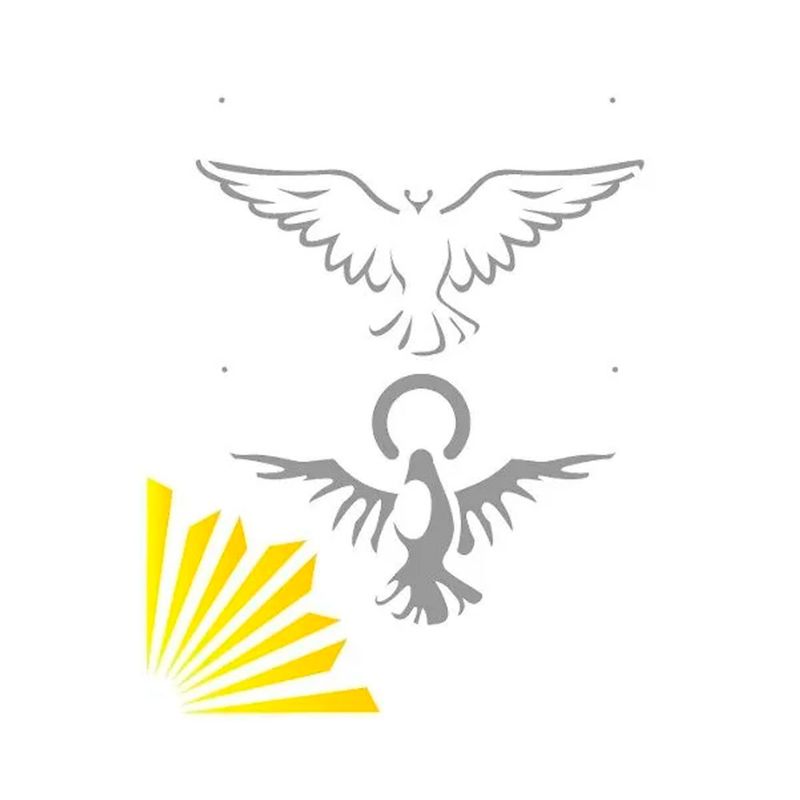 Stencil Simples Religião Espírito Santo Opa2191 20x25