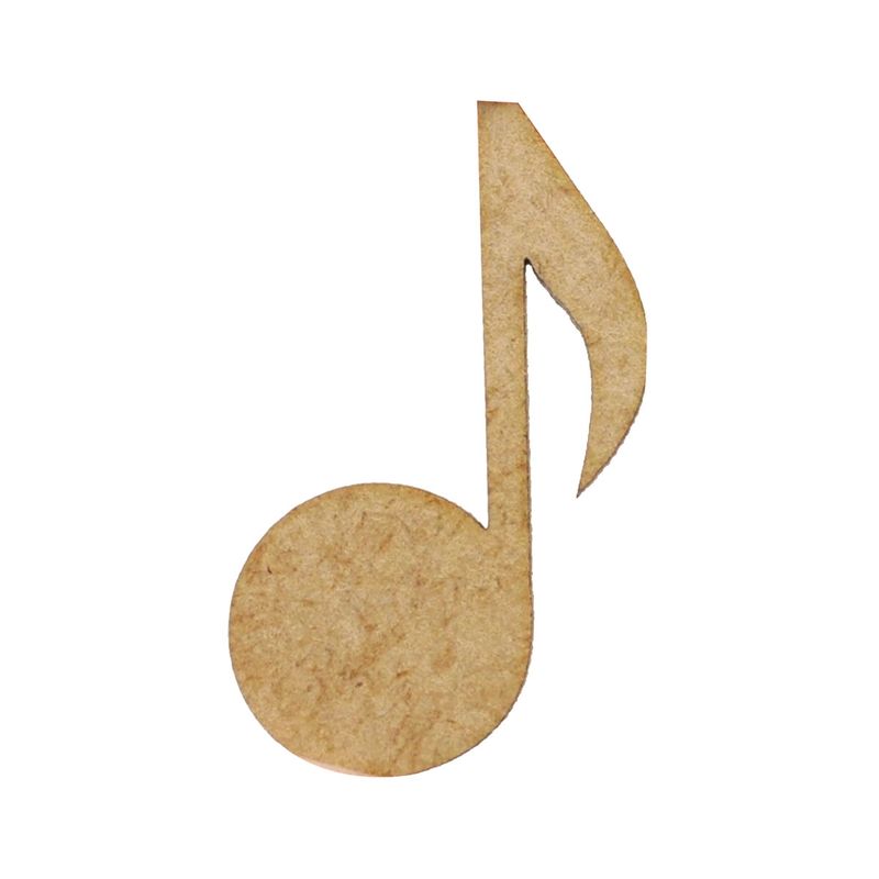 Aplique Nota Musical Modelo 1 4x2,5 Mdf Madeira