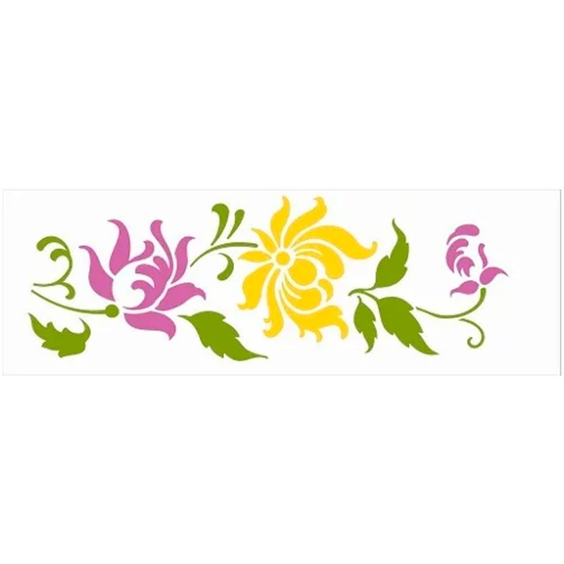 Stencil Simples Flor Bauer Ii 2330 10x30 Opa