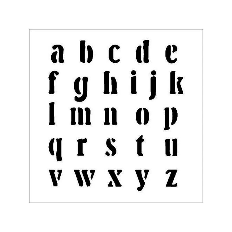 Stencil Simples Alfabeto Ii Opa974 14x14