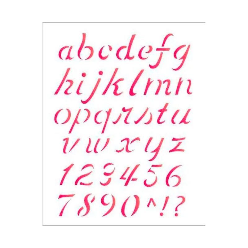 Stencil Simples Alfabeto Minúsculo Opa1399 20x25