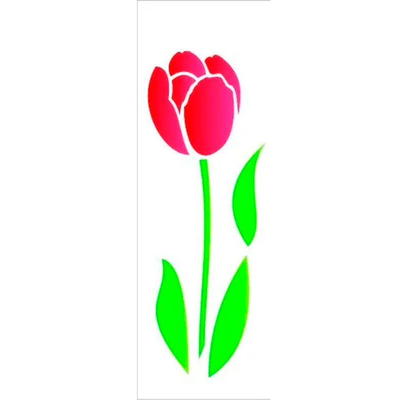 Stencil Simples Flor Tulipa Ii 1871 10x30 Opa