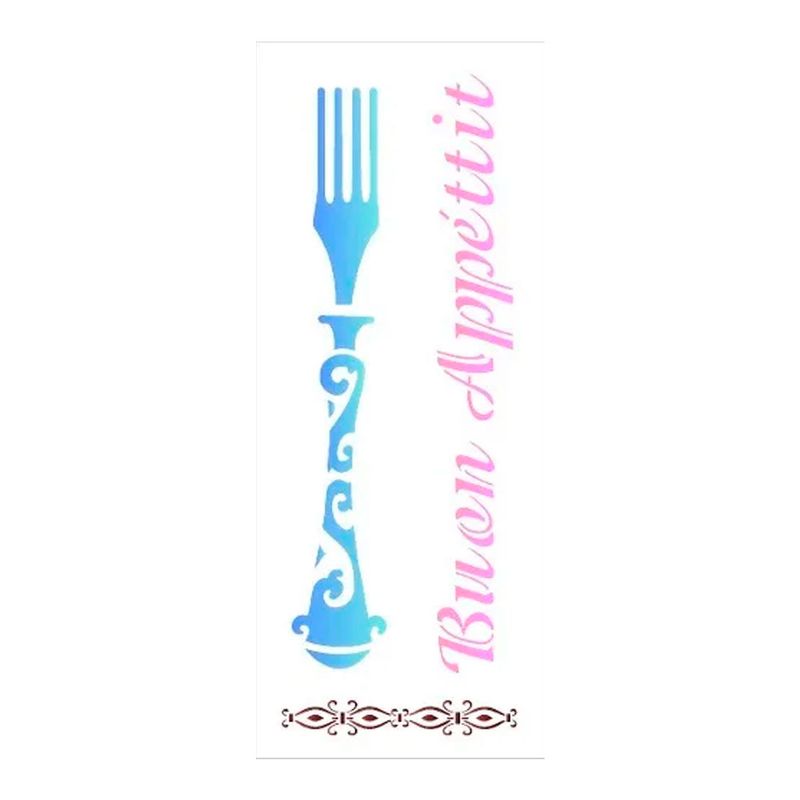 Stencil Simples Talher Garfo Opa1394 17x42