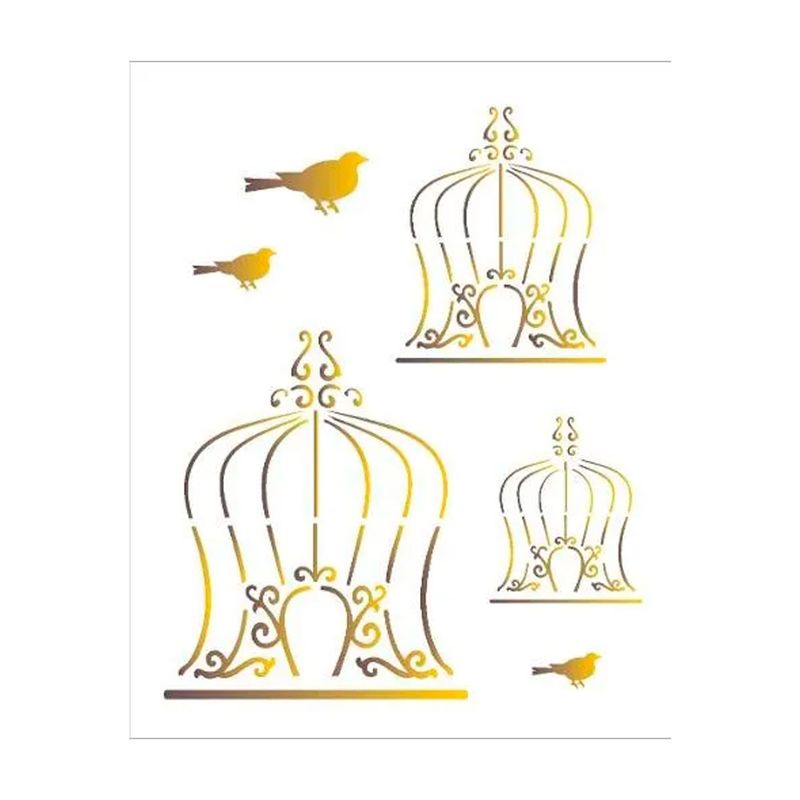 Stencil Simples Gaiola Opa1777 20x25