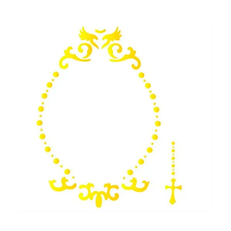 Stencil Simples Moldura Celestial Opa2203 30,5x30,5