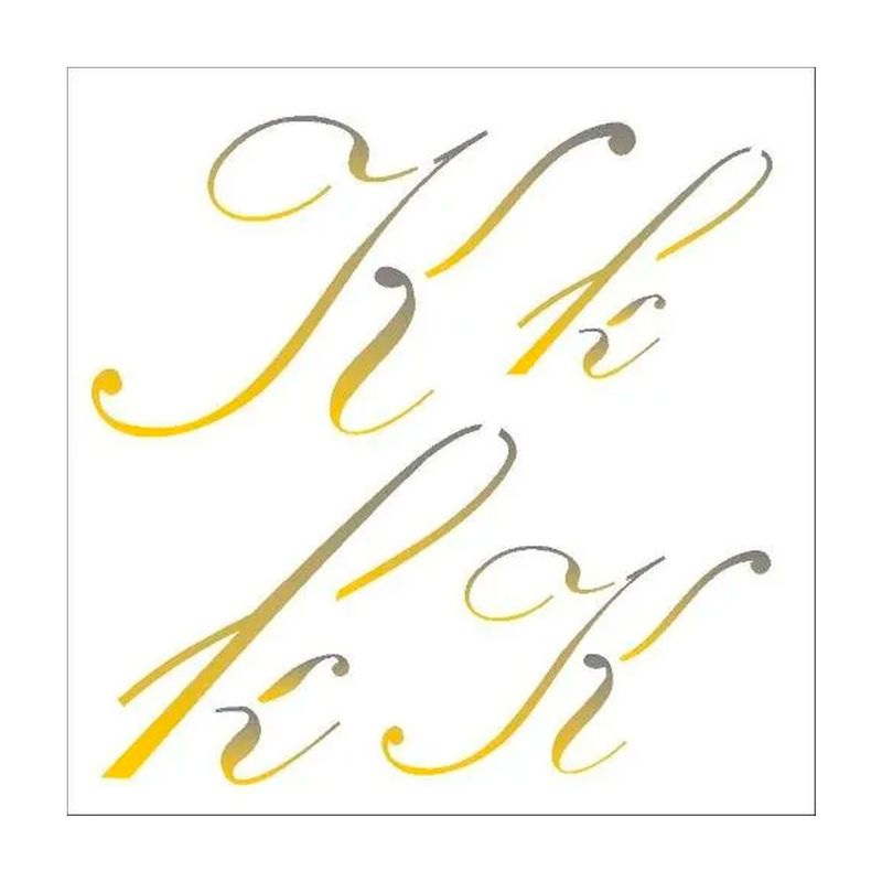 Stencil Simples Manuscrito K Opa1806 14x14