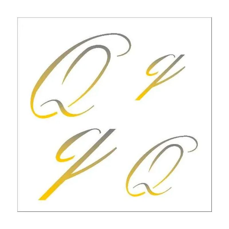 Stencil Simples Manuscrito Q Opa1812 14x14