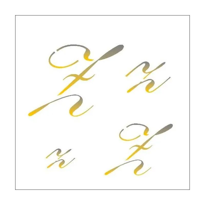 Stencil Simples Manuscrito Z Opa1821 14x14