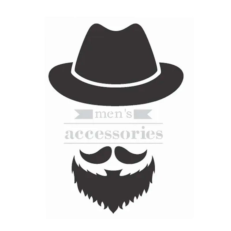 Stencil Simples Acessórios Masculinos Opa2343 15x20