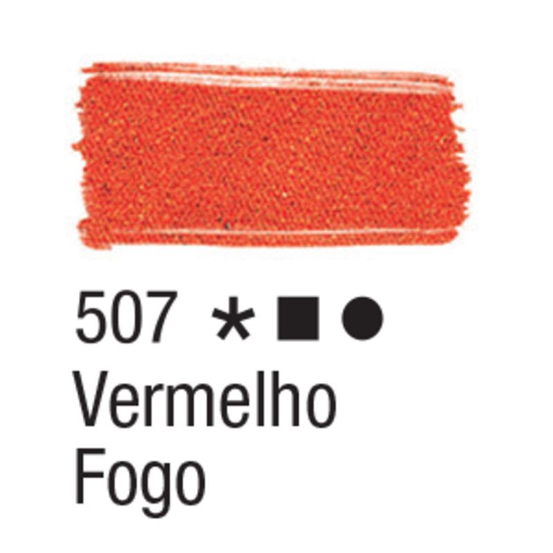 Tinta para Tecido Fosca  120ml Acrilex VERMELHO FOGO