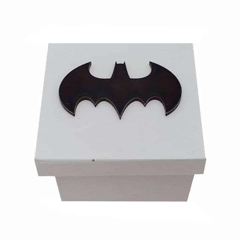 Caixa Tampa Sapato com Aplique Bt 8x8x6 Mdf Madeira Branca BRANCO