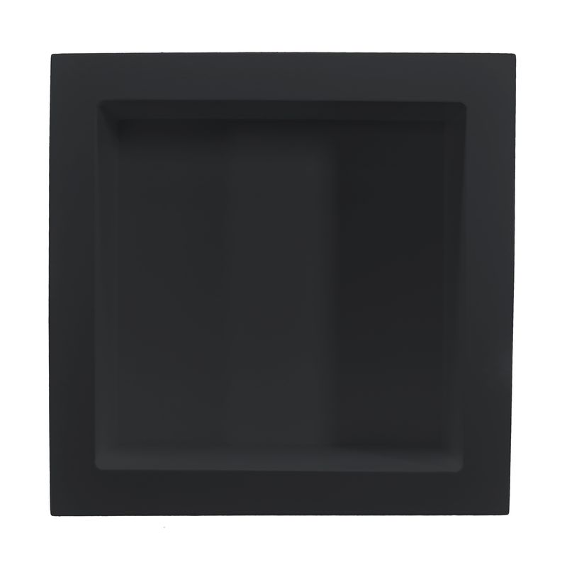 Nicho Duplo Quadrado 47x47x20 Mdf Madeira Pintado PRETO