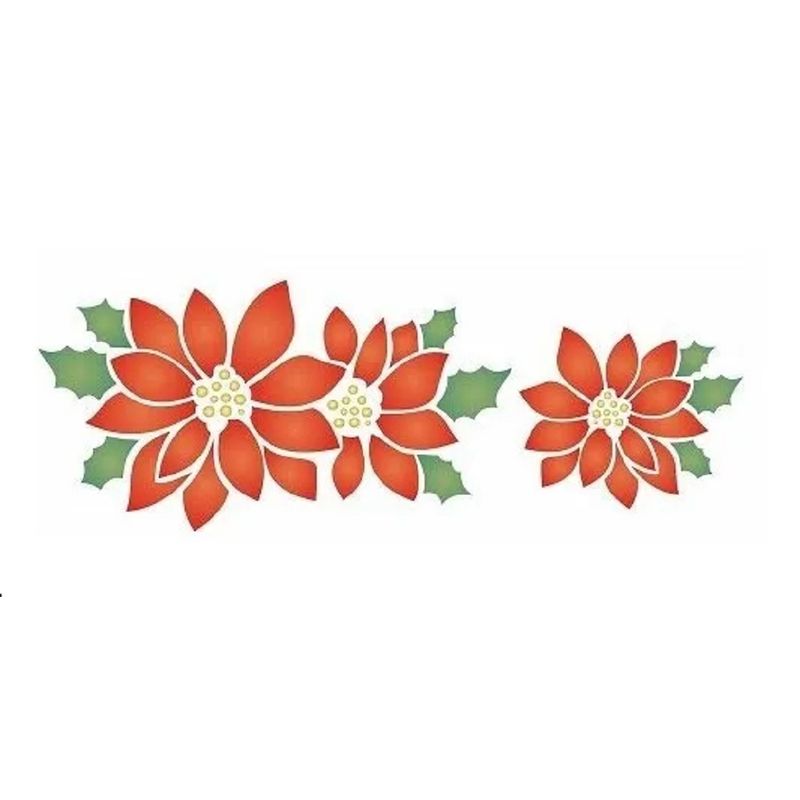 Stencil Simples Flor Natalina 1112 10x30 Opa