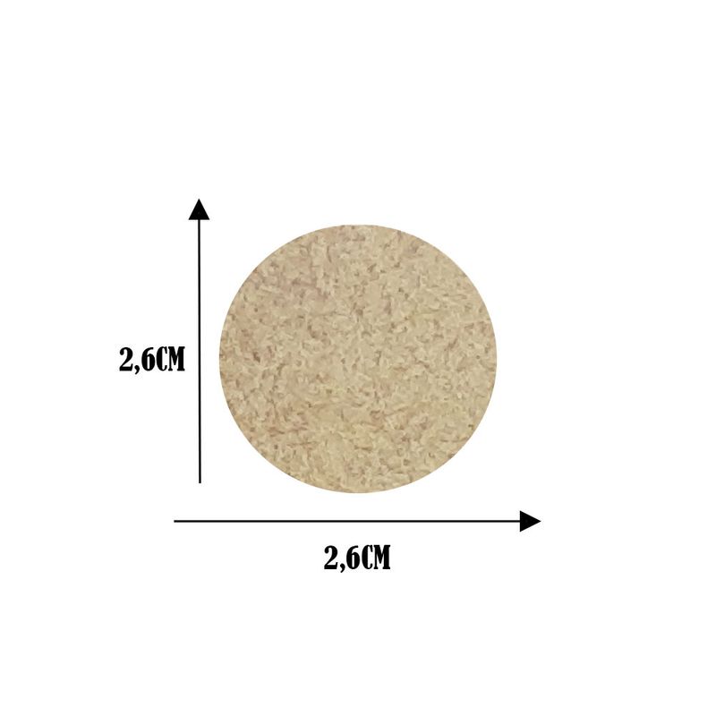 Aplique Mini Bolinha Lisa 2,6cm Mdf Madeira Laser