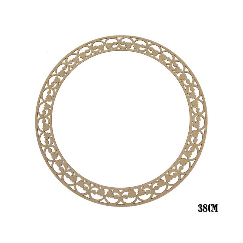 Guirlanda Arabesco Decorativa Tam G 38x38 Mdf Madeira