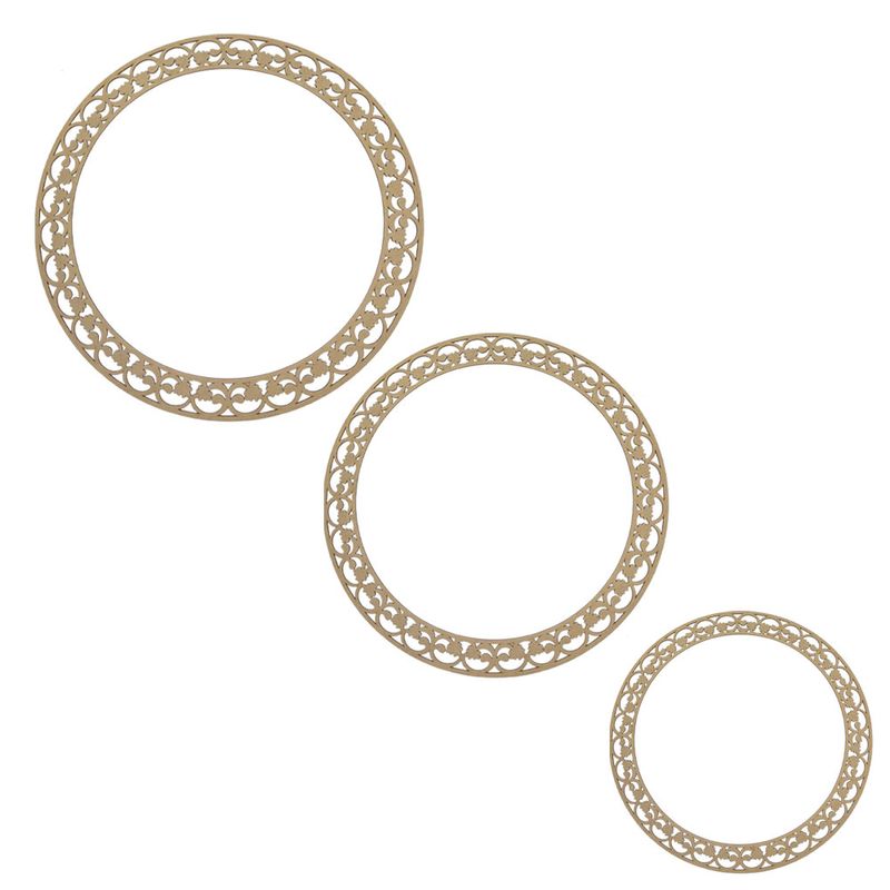 Trio de Guirlanda Arabesco Decorativa Tam Pmg Mdf Madeira