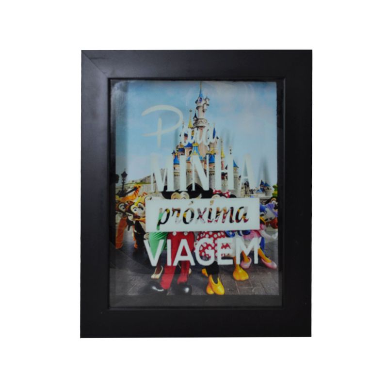 Quadro Cofre Decorativo para Minha Proxima Viagem Mdf Madeira