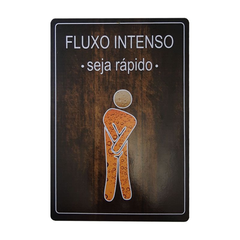 Quadro Decorativo Fluxo Intenso Mod Masculino 30x20 Mdf Madeira Adesivada