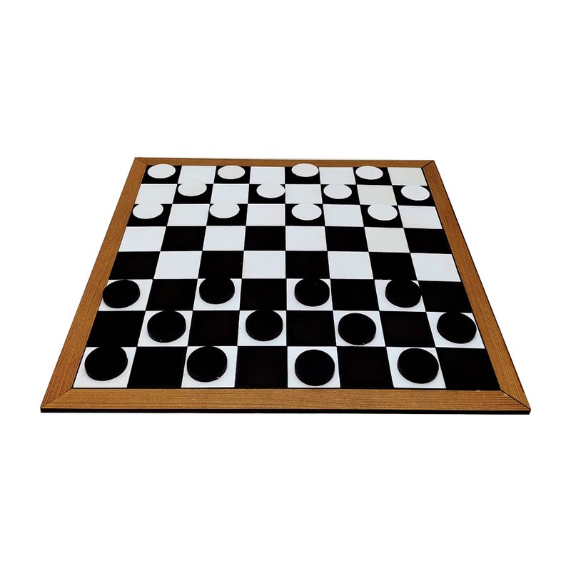 Jogo de Damas com Peças e Tabuleiro em Mdf Madeira Adesivado ...