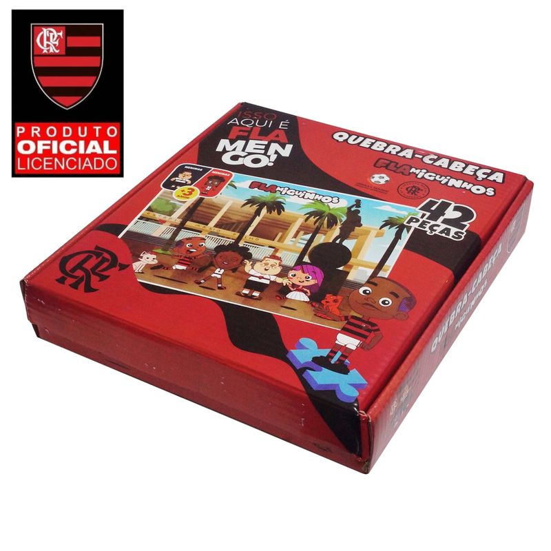 Quebra Cabeça com 42 Peças Flamiguinhos Flamengo