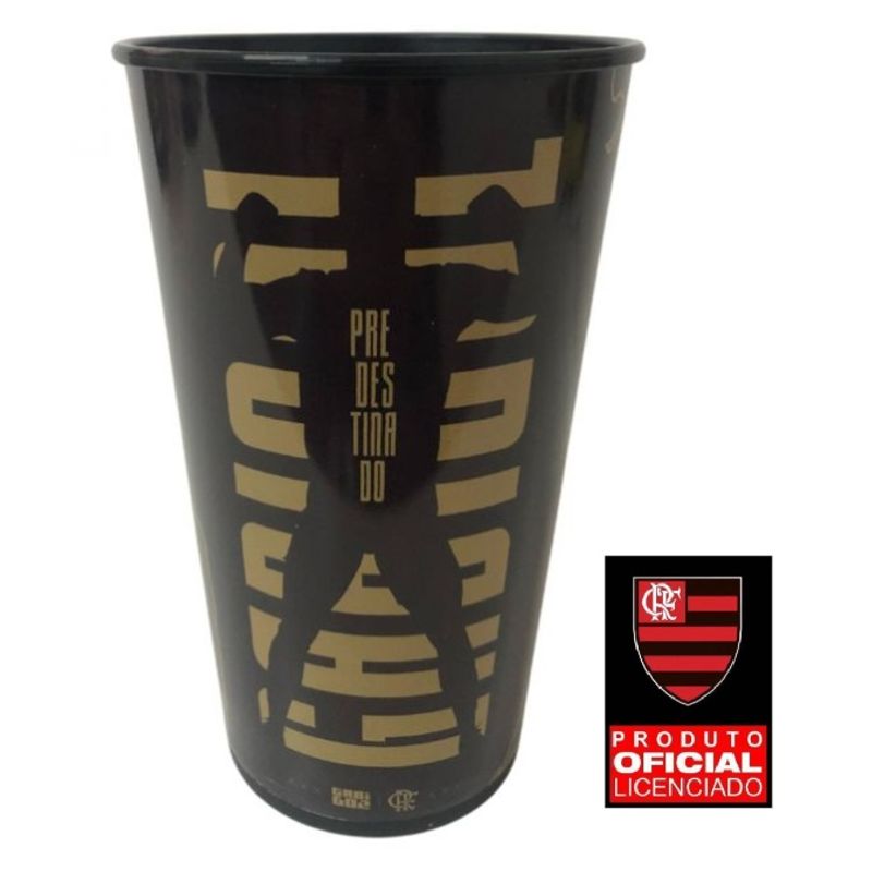 Copo Plastico Preto Gabigol Oficial Predestinado 550ml Flamengo