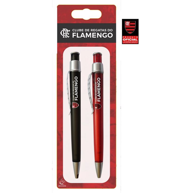 Conjunto com 2 Canetas no Blister Oficial Flamengo