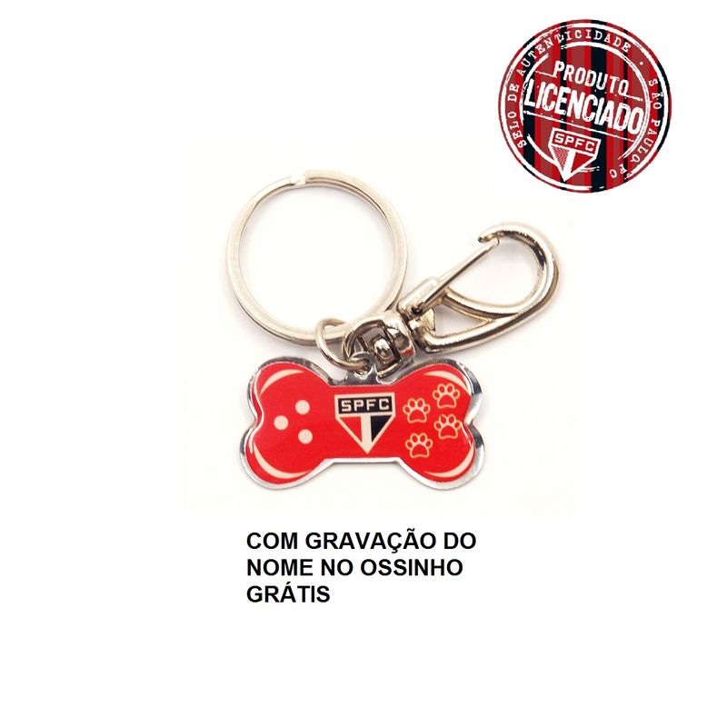 Chaveiro Oficial com Mosquetão Ossinho + Gravação São Paulo