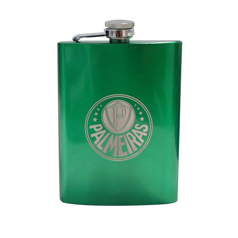 Cantil Inox Bebida 220ml Verde Oficial Licenciado Palmeiras