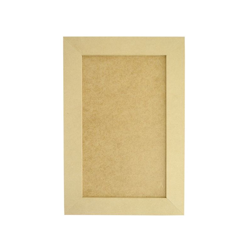Quadro Moldura Retangular com Borda Fundo Fixo Artesanato 31x15,5 Mdf 9mm Madeira