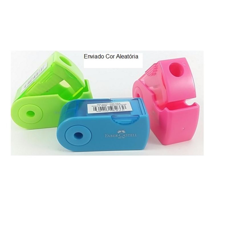 Apontador Mini Sleeve Neon Cor Aleatória Faber Castell