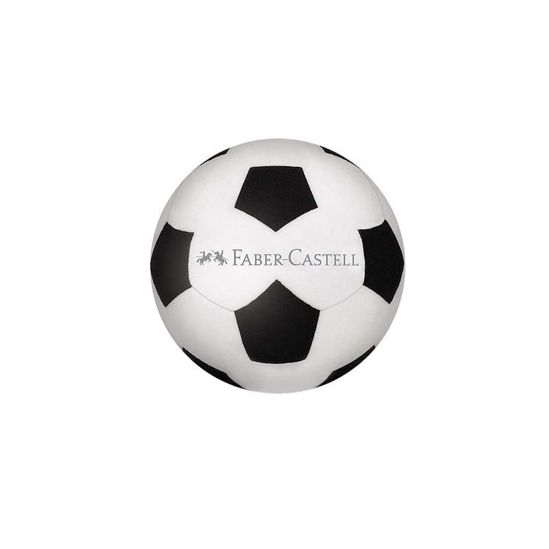 Borracha Pvc Free Bola Futebol Preta e Branca Faber Castell