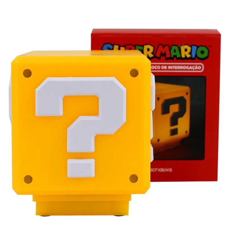 Luminária Light Bloco Super Mario World Cubo Licenciado