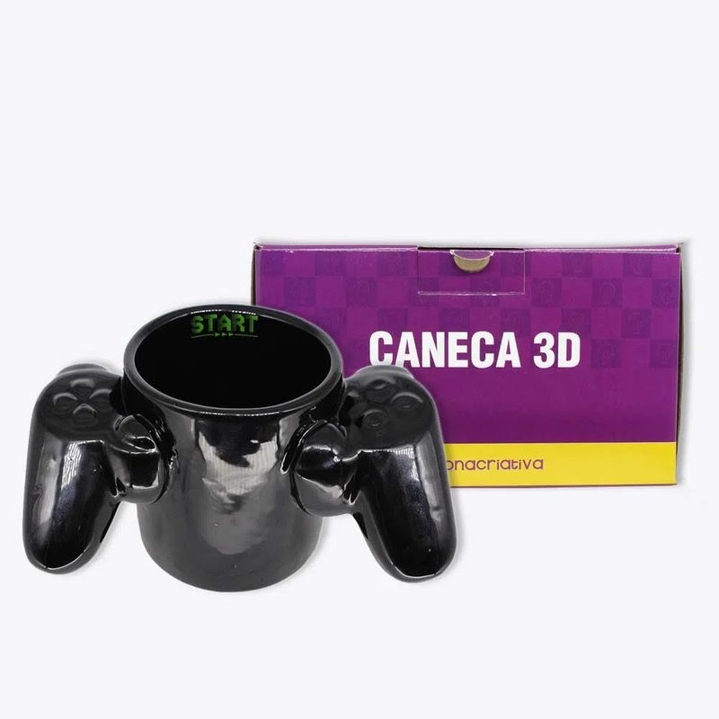 Caneca Formato 3d Controle Bom Gamer 350ml Cerâmica