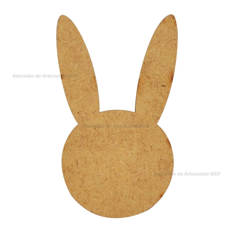 Pacote com 10 Aplique Modelo Coelho 10x6 Mdf Madeira