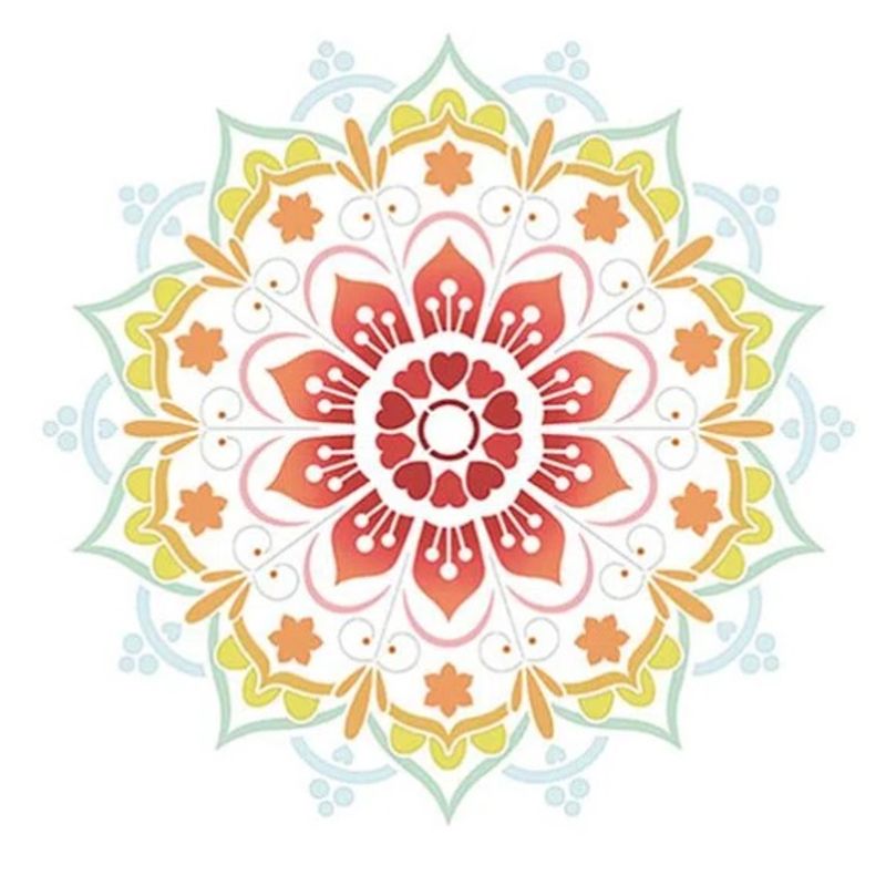 Stencil Pintura Mandala 30x30 Stqg-023 Litoarte