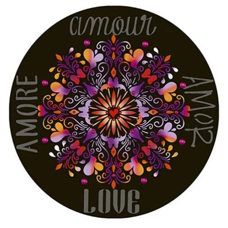 Stencil Pintura Mandala Amor Amour 30x30 Stqg-011 Litoarte