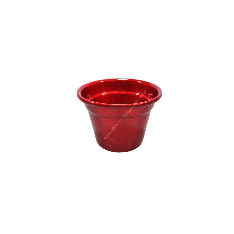 Cachepot Violeta Vermelho 8,5x12 Alumínio